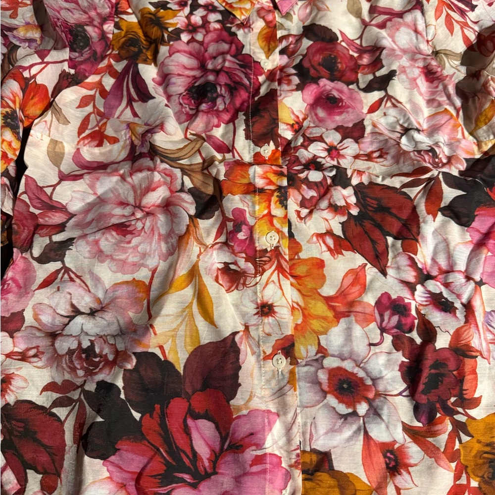 Brand new with tags Express Floral Portofino half Sleeve Shirt - Picture 4 of 5